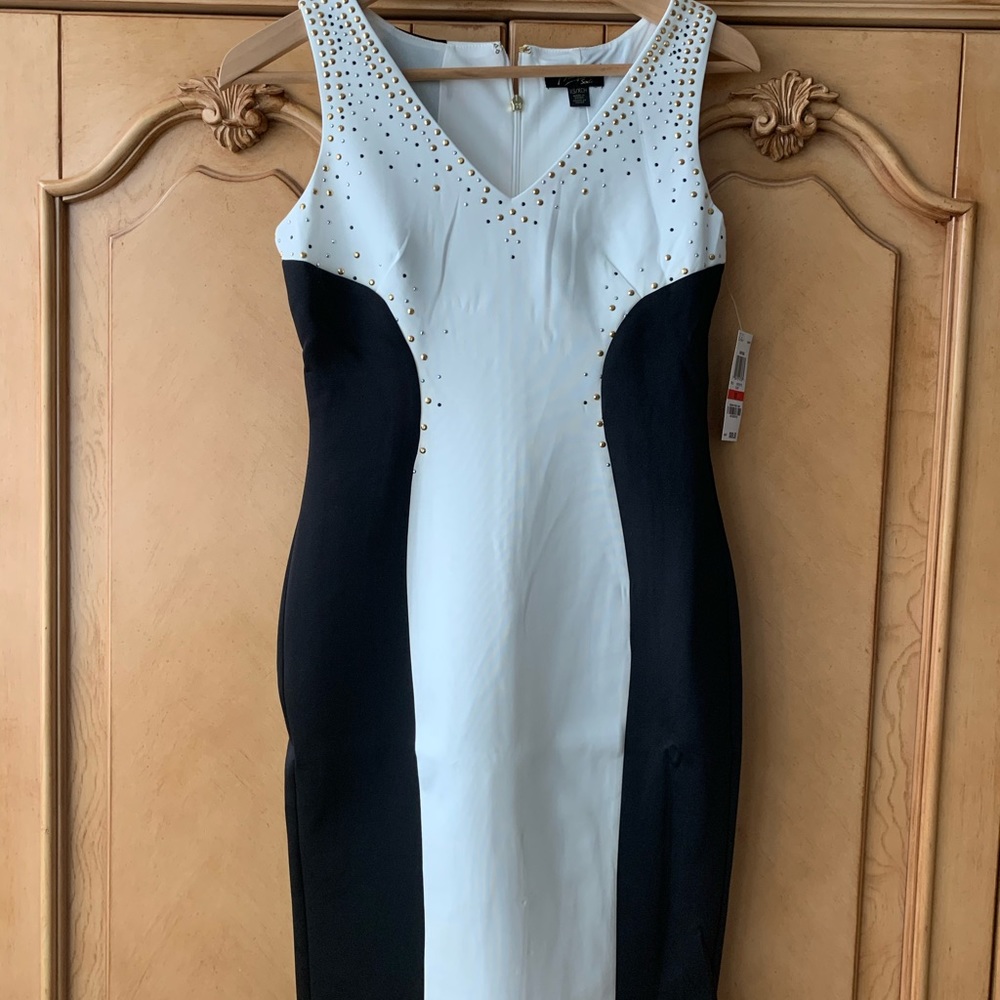 Thalia Sodi cocktail dress black & white size XS